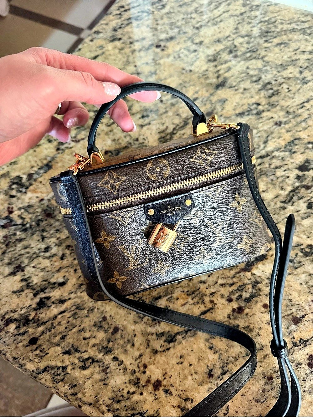 LV Nice Nano Brown & Black Crossbody Bag